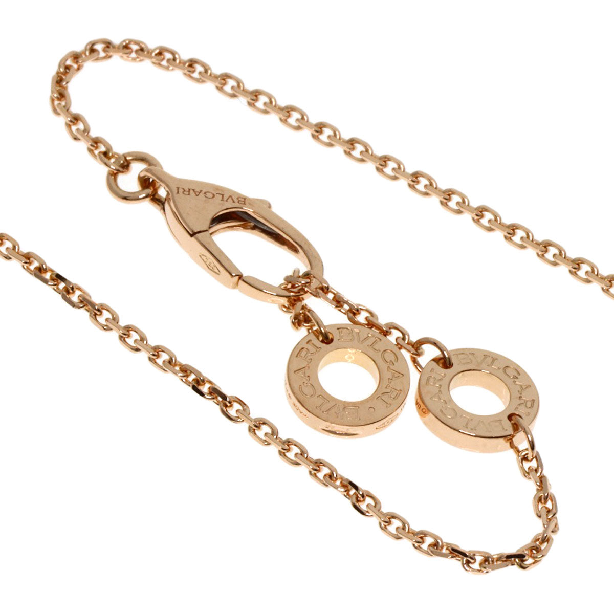 BVLGARI Diva Dream Shell Pink Sapphire 1P Diamond Necklace K18 Pink Gold Ladies [Used]