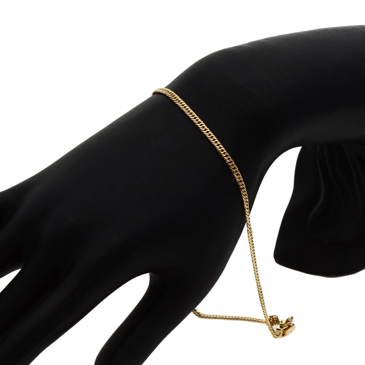 Curb chain Kihei W6 side Bracelet K18 Yellow Gold  5.7g�E½@mens