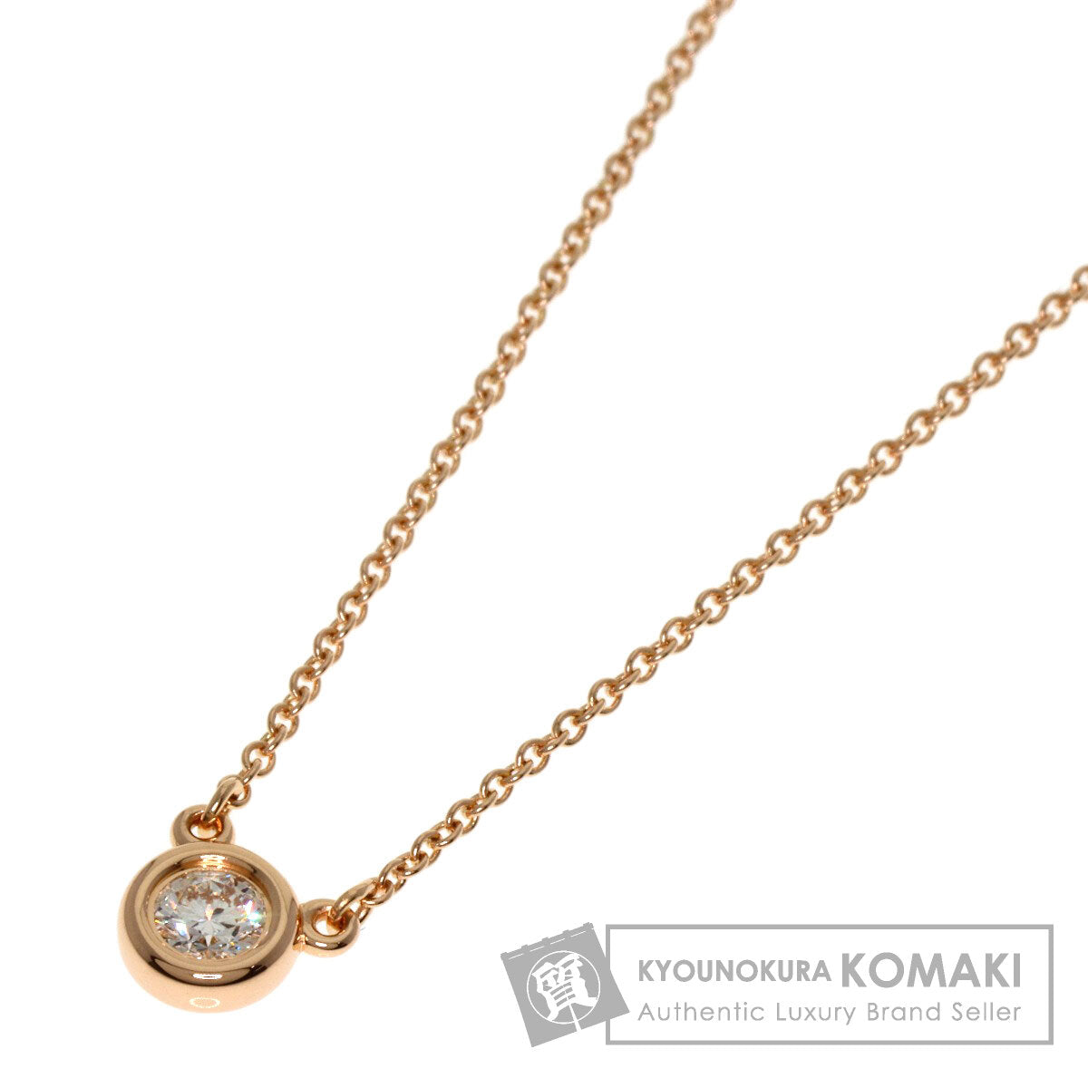 TIFFANY&Co. By The Yard Diamond Necklace K18 Pink Gold Ladies [Used]