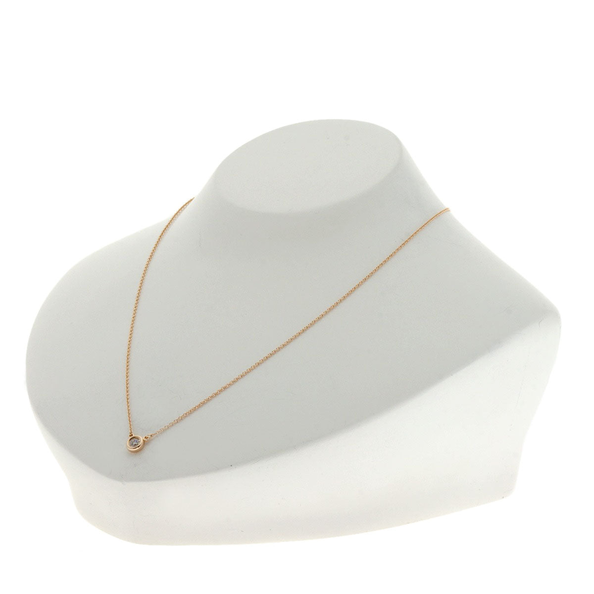 TIFFANY&Co. By The Yard Diamond Necklace K18 Pink Gold Ladies [Used]