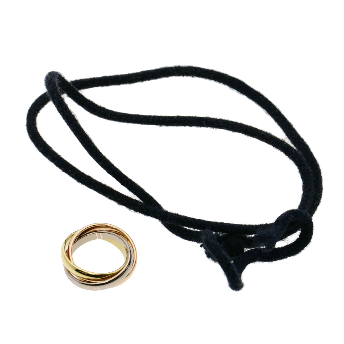 CARTIER Trinity Bracelet Top with Cord Bracelet K18 Yellow Gold K18 White GoldLadies [Used]