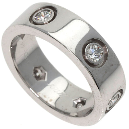 CARTIER love ring full Diamond #46 Ring K18 White Gold Ladies [Used]