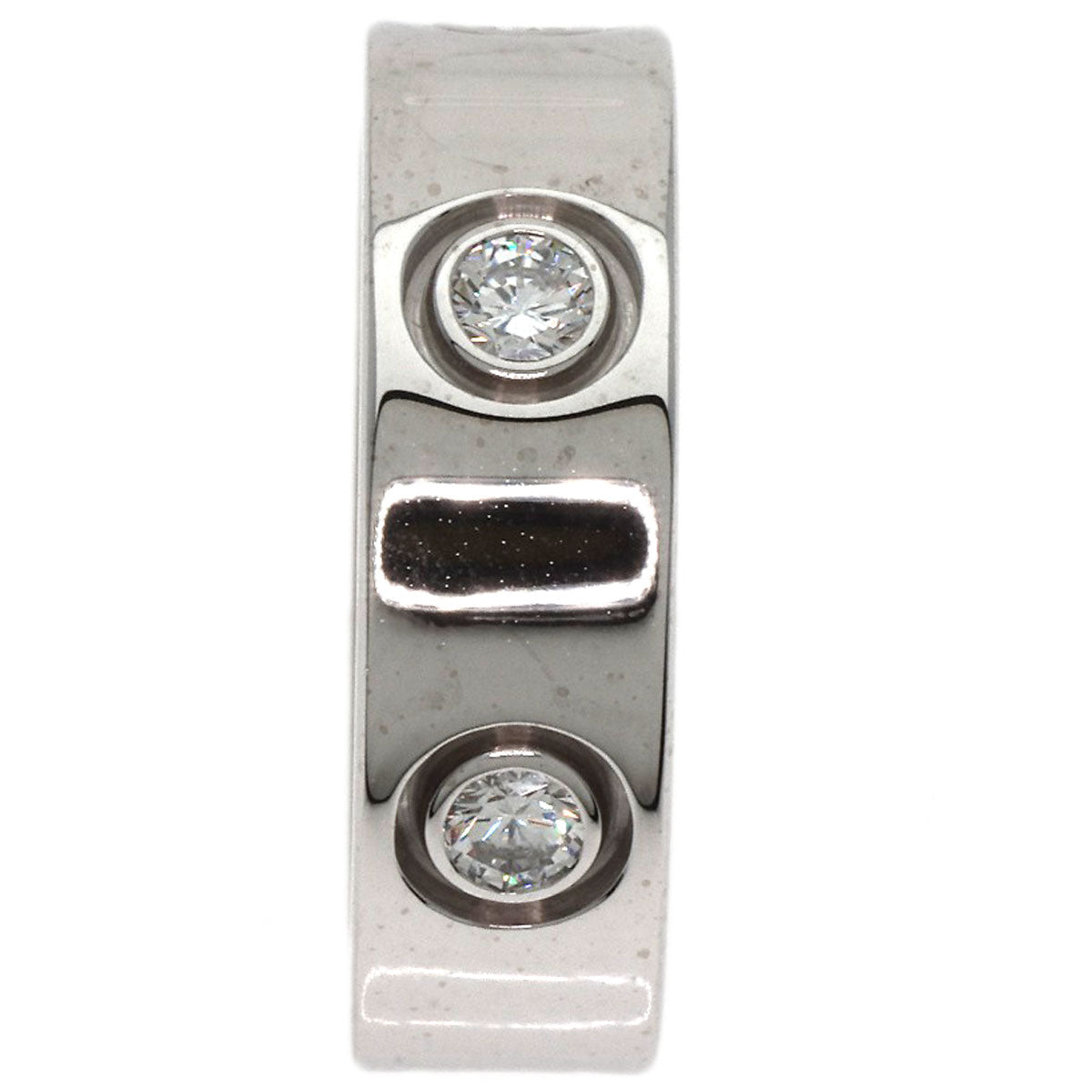 CARTIER love ring full Diamond #46 Ring K18 White Gold Ladies [Used]