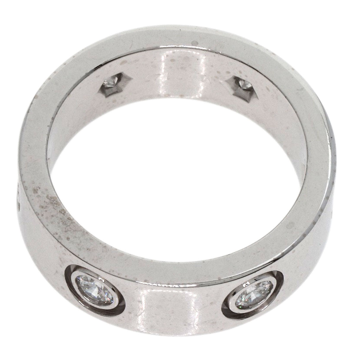 CARTIER love ring full Diamond #46 Ring K18 White Gold Ladies [Used]
