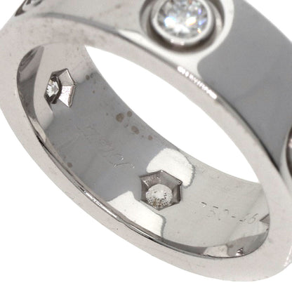 CARTIER love ring full Diamond #46 Ring K18 White Gold Ladies [Used]