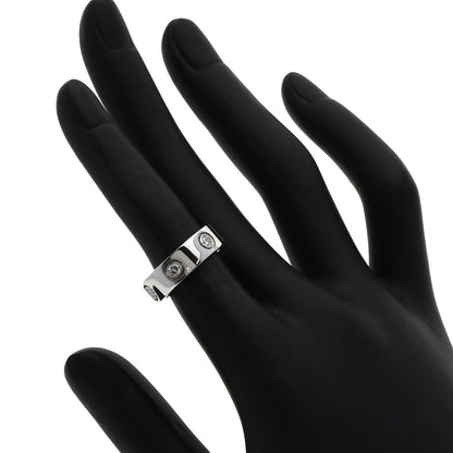 CARTIER love ring full Diamond #46 Ring K18 White Gold Ladies [Used]