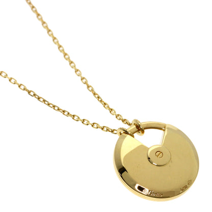 CARTIER Amulet Small White Shell Diamond Necklace K18 Yellow Gold Ladies [Used]