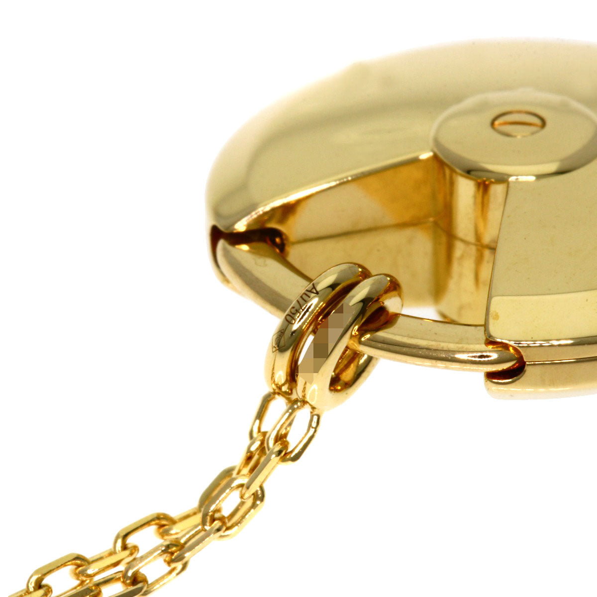 CARTIER Amulet Small White Shell Diamond Necklace K18 Yellow Gold Ladies [Used]