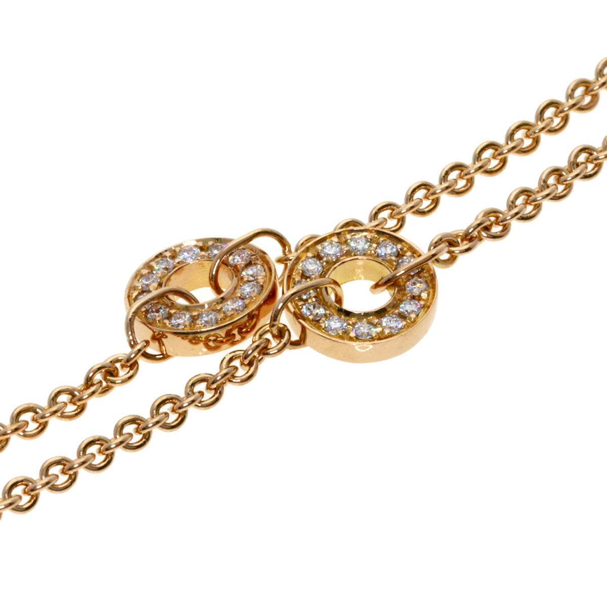 BVLGARI B.zero1 Element Diamond Ceramic Necklace K18 Pink Gold Ladies [Used]