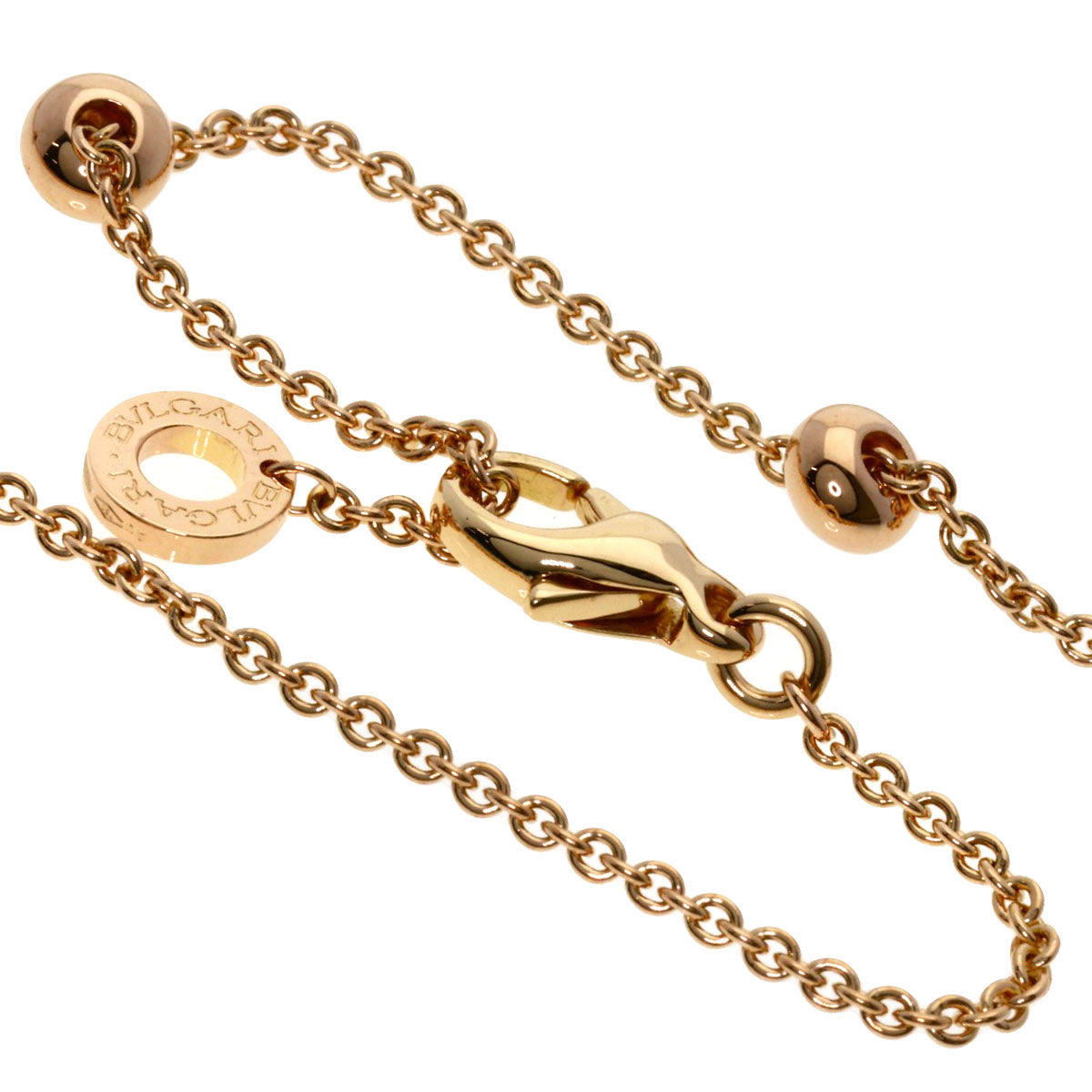 BVLGARI B.zero1 Element Diamond Ceramic Necklace K18 Pink Gold Ladies [Used]