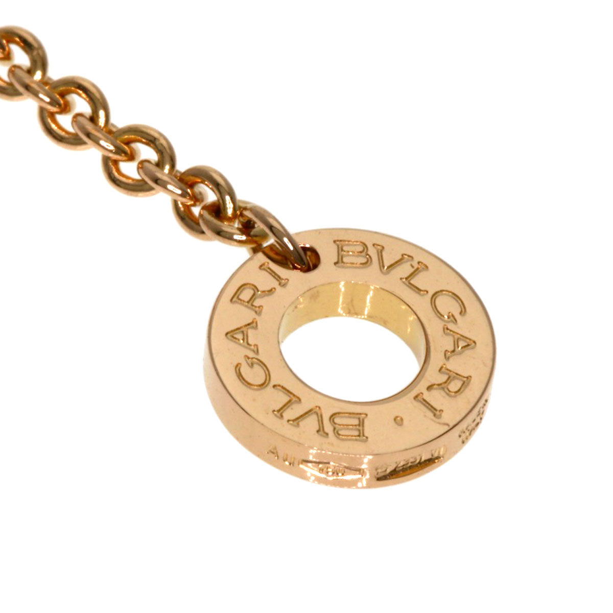 BVLGARI B.zero1 Element Diamond Ceramic Necklace K18 Pink Gold Ladies [Used]