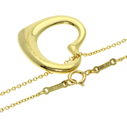TIFFANY&Co. Open Heart 5P Diamond Necklace K18 Yellow Gold Ladies [Used]