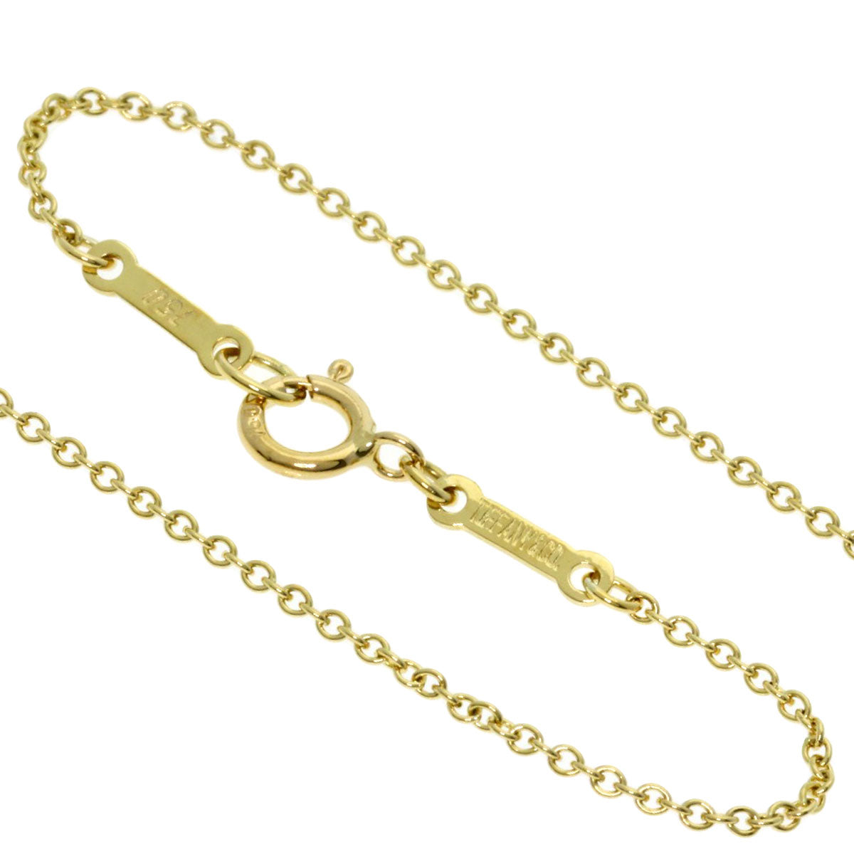TIFFANY&Co. Open Heart 5P Diamond Necklace K18 Yellow Gold Ladies [Used]