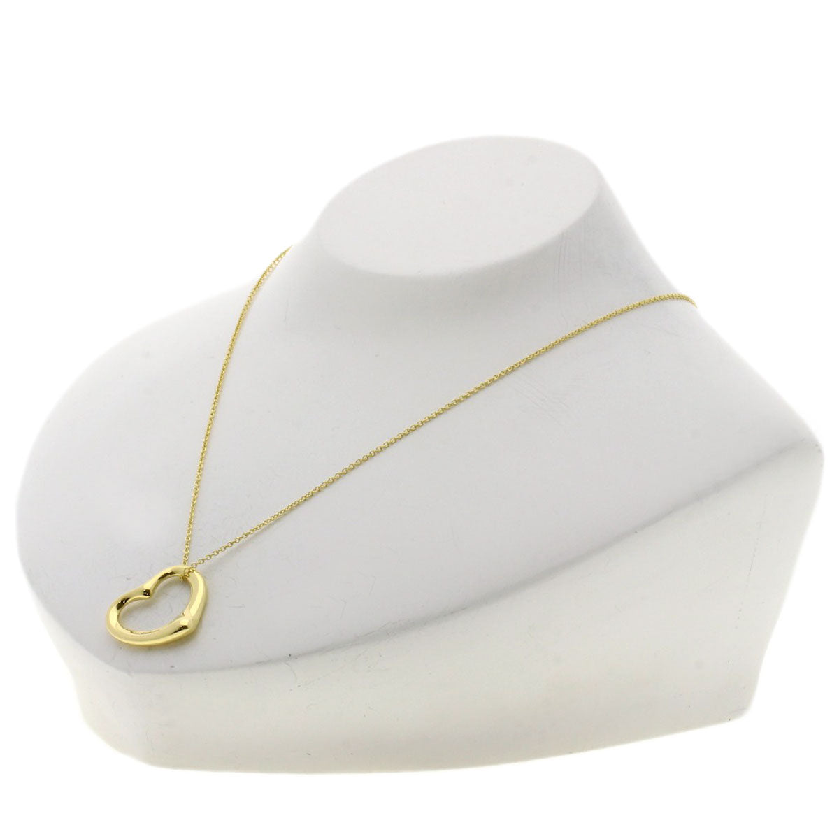 TIFFANY&Co. Open Heart 5P Diamond Necklace K18 Yellow Gold Ladies [Used]