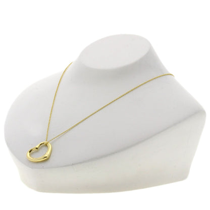 TIFFANY&Co. Open Heart 5P Diamond Necklace K18 Yellow Gold Ladies [Used]