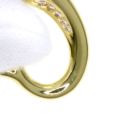 TIFFANY&Co. Open Heart 5P Diamond Necklace K18 Yellow Gold Ladies [Used]