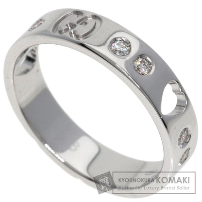 GUCCI Amor Heart 10P Diamond #8 Ring K18 White Gold Ladies [Used]