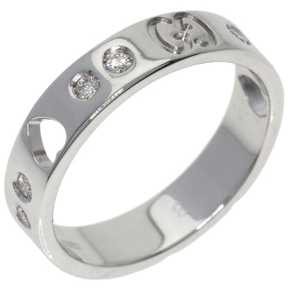GUCCI Amor Heart 10P Diamond #8 Ring K18 White Gold Ladies [Used]