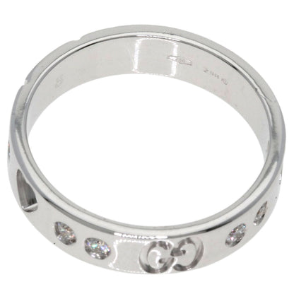 GUCCI Amor Heart 10P Diamond #8 Ring K18 White Gold Ladies [Used]