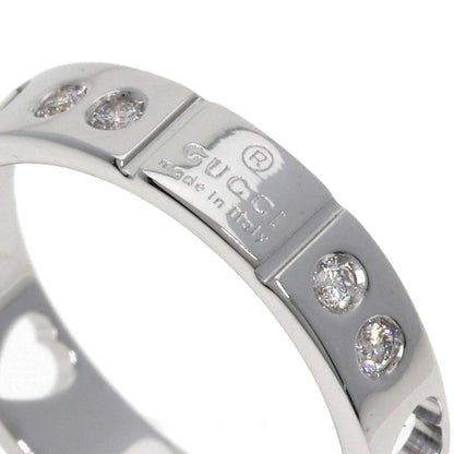 GUCCI Amor Heart 10P Diamond #8 Ring K18 White Gold Ladies [Used]