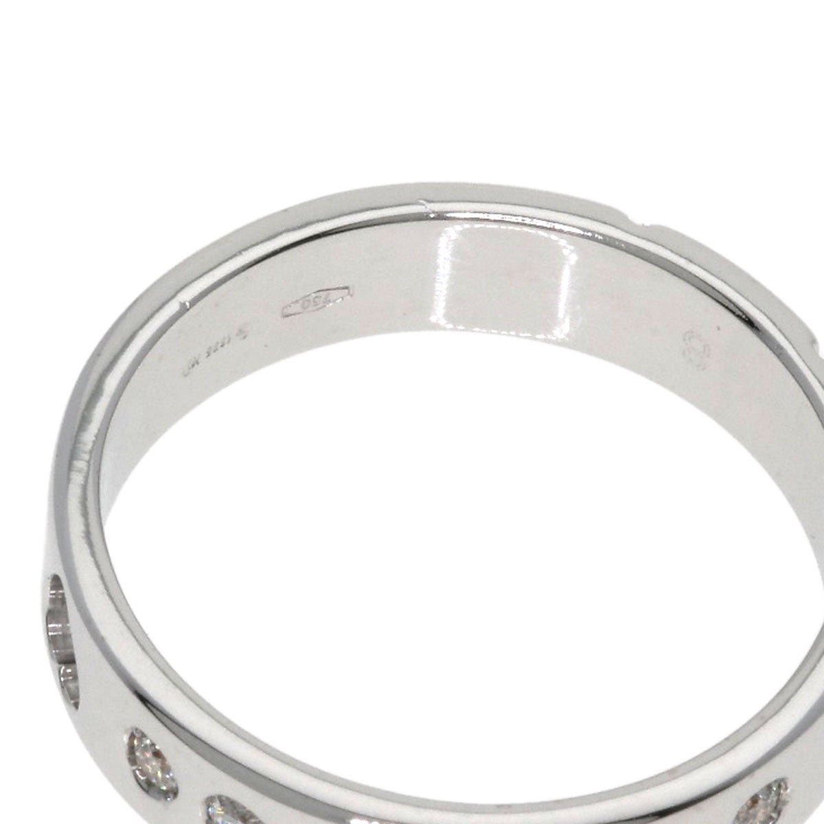 GUCCI Amor Heart 10P Diamond #8 Ring K18 White Gold Ladies [Used]