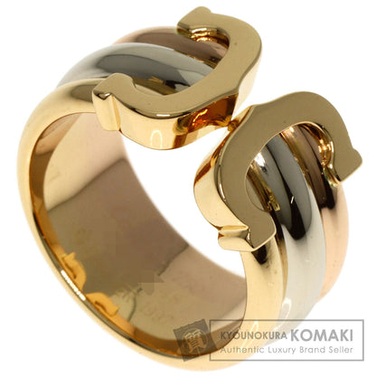 CARTIER 2C Ring LM #48 Ring K18 Yellow Gold K18 White GoldLadies [Used]
