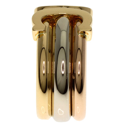 CARTIER 2C Ring LM #48 Ring K18 Yellow Gold K18 White GoldLadies [Used]