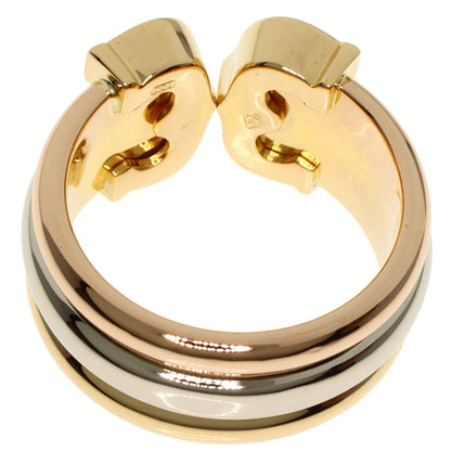 CARTIER 2C Ring LM #48 Ring K18 Yellow Gold K18 White GoldLadies [Used]