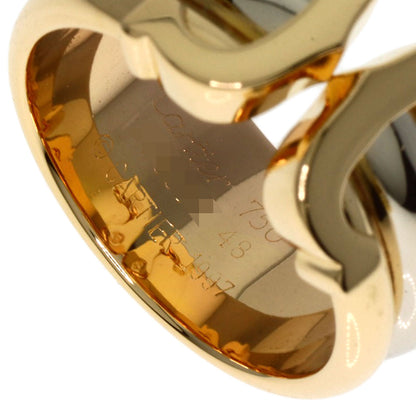 CARTIER 2C Ring LM #48 Ring K18 Yellow Gold K18 White GoldLadies [Used]