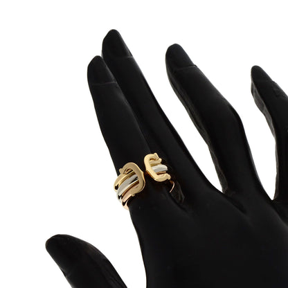 CARTIER 2C Ring LM #48 Ring K18 Yellow Gold K18 White GoldLadies [Used]