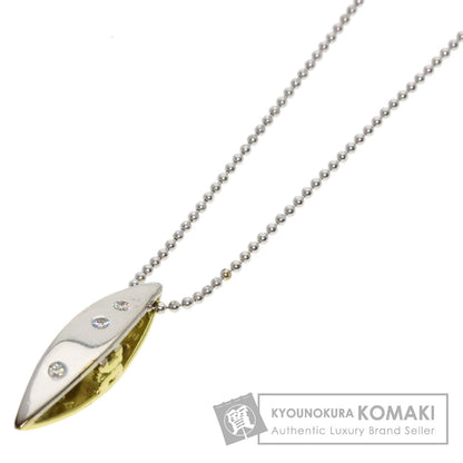 CELINE 3P Diamond Two-Tone? Necklace K18 White Gold 18K Yellow GoldLadies [Used]
