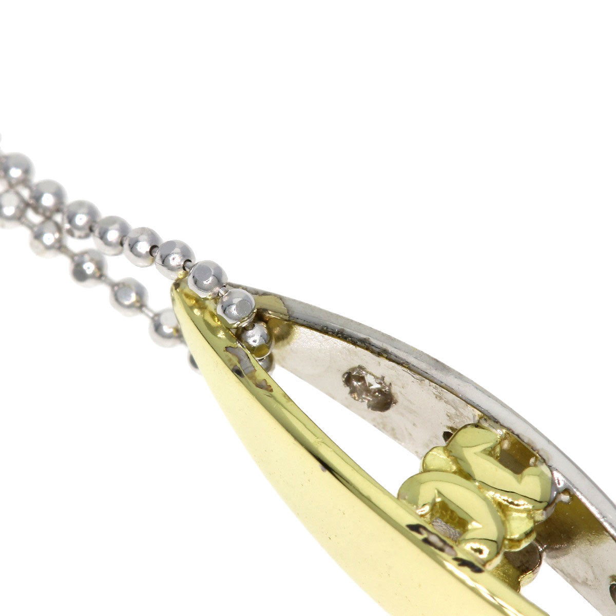 CELINE 3P Diamond Two-Tone? Necklace K18 White Gold 18K Yellow GoldLadies [Used]