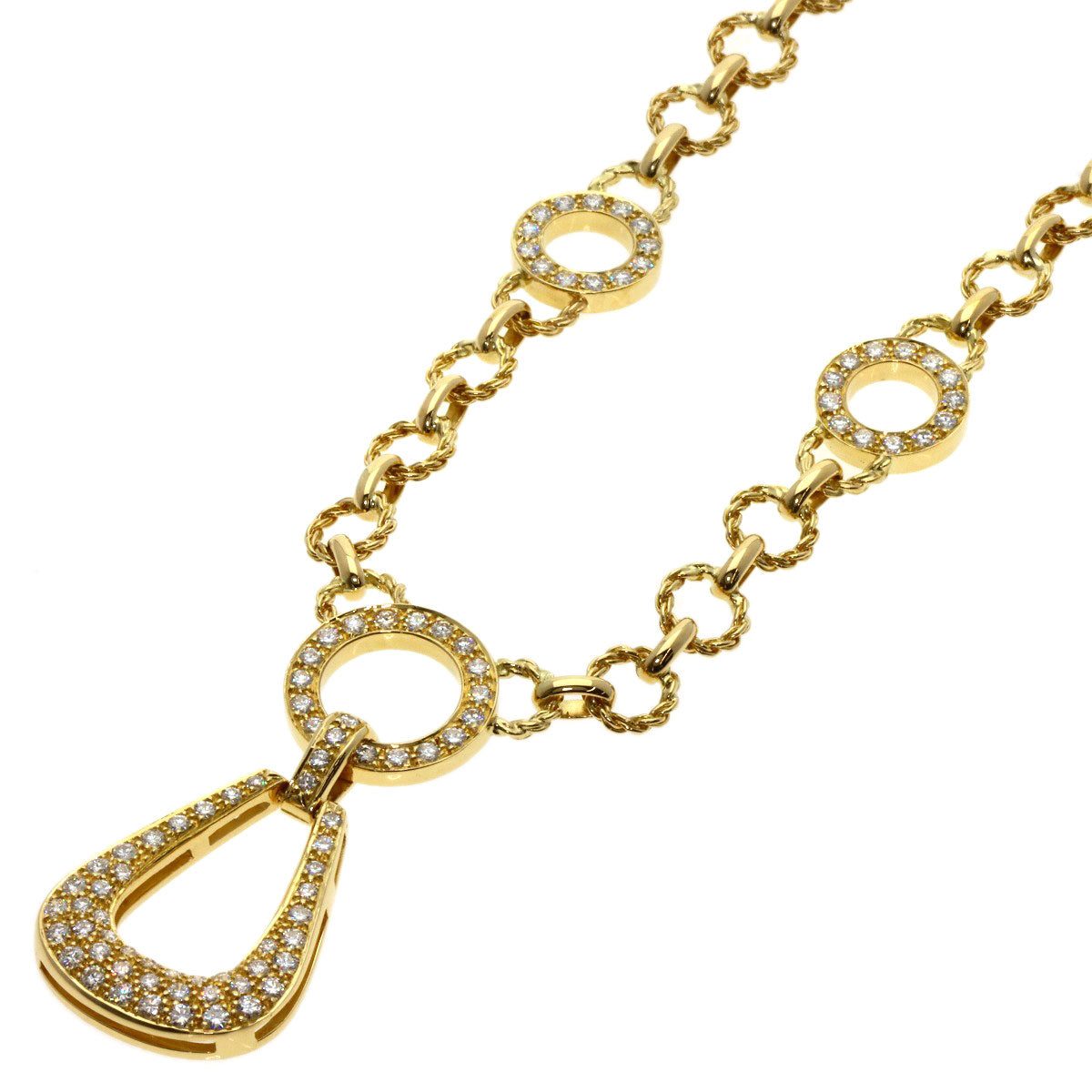 PIAGET Diamond Necklace K18 Yellow Gold Ladies [Used]