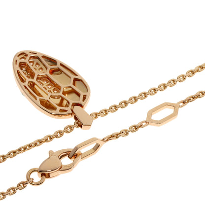 BVLGARI   Necklace Serpenti Malachite Diamond K18 Pink Gold Ladies