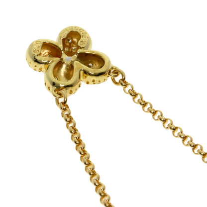 TASAKI   Necklace Flower motif Diamond K18 Yellow Gold PT900Ladies