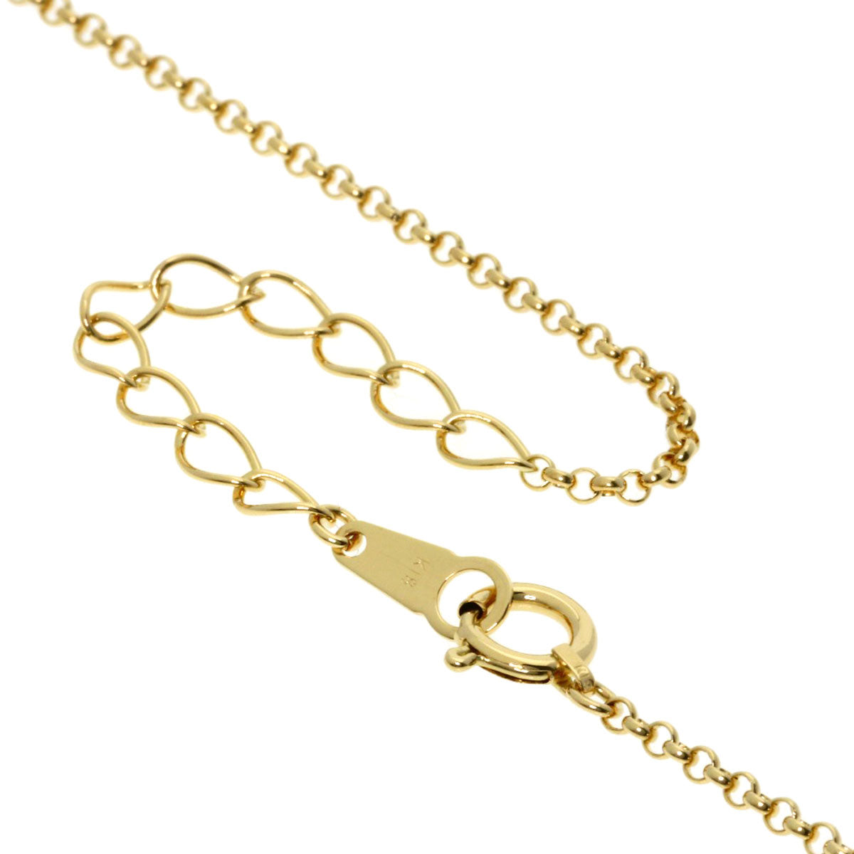 TASAKI   Necklace Flower motif Diamond K18 Yellow Gold PT900Ladies