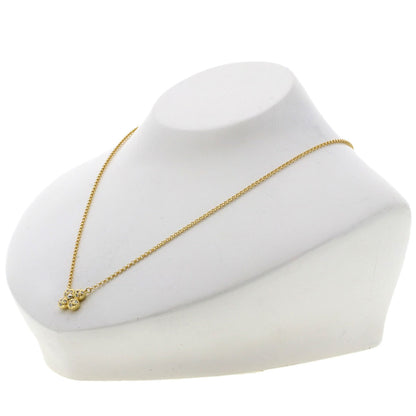 TASAKI   Necklace Flower motif Diamond K18 Yellow Gold PT900Ladies