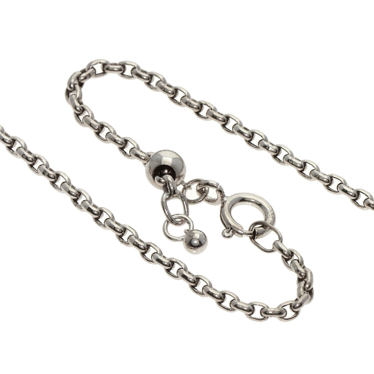 Jeunet Sapphire Diamond Necklace K18 White Gold Ladies [Used]