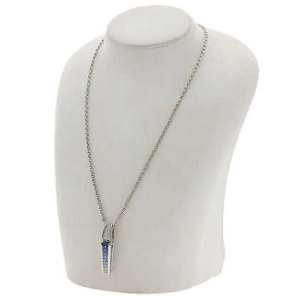 Jeunet Sapphire Diamond Necklace K18 White Gold Ladies [Used]