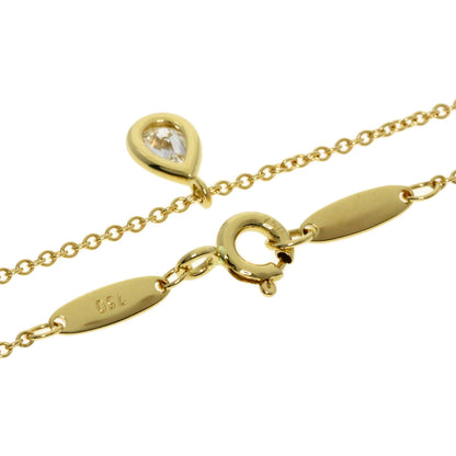 TIFFANY&Co. By The Yard Pear Shape Diamond Necklace K18 Yellow Gold Ladies [Used]