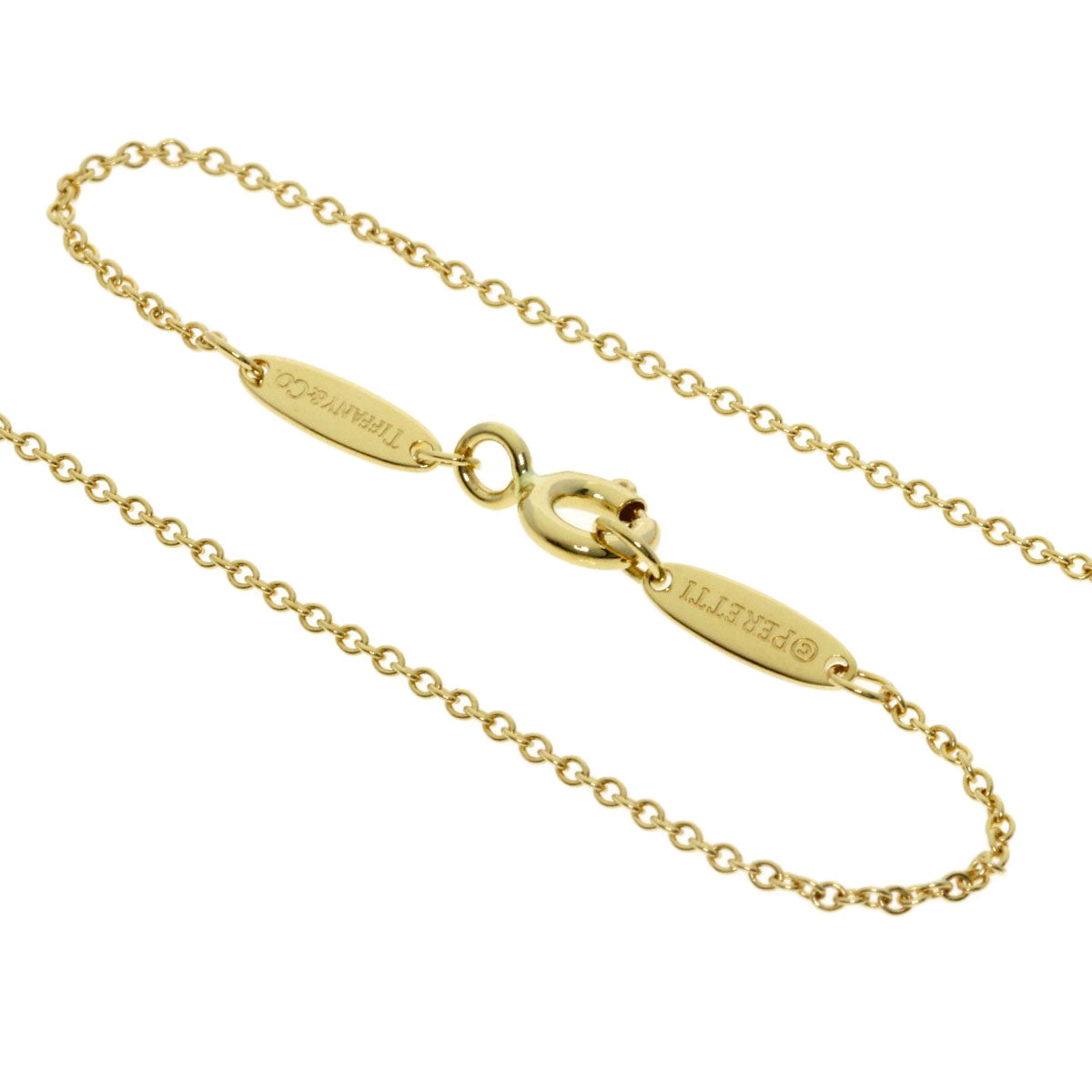 TIFFANY&Co. By The Yard Pear Shape Diamond Necklace K18 Yellow Gold Ladies [Used]