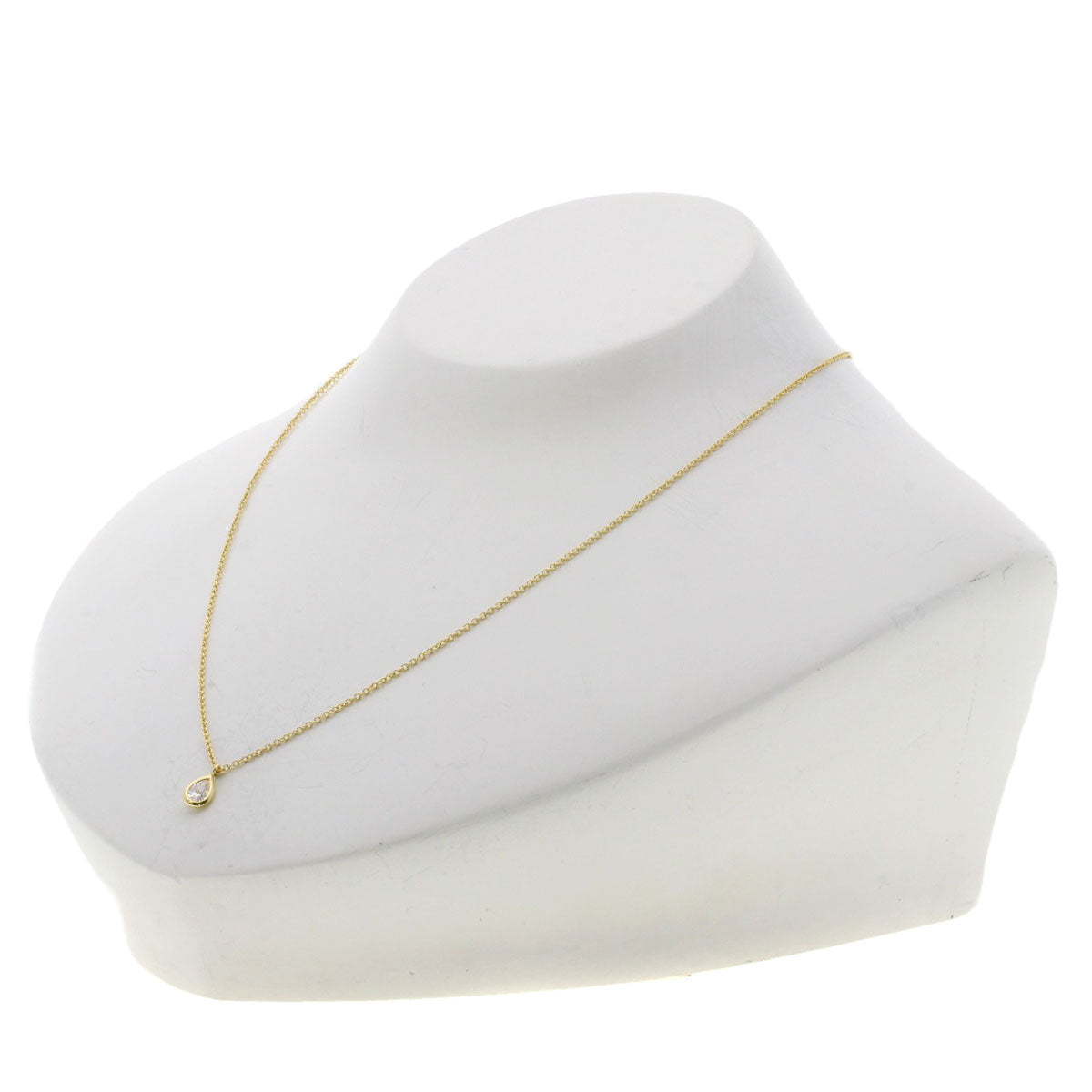 TIFFANY&Co. By The Yard Pear Shape Diamond Necklace K18 Yellow Gold Ladies [Used]
