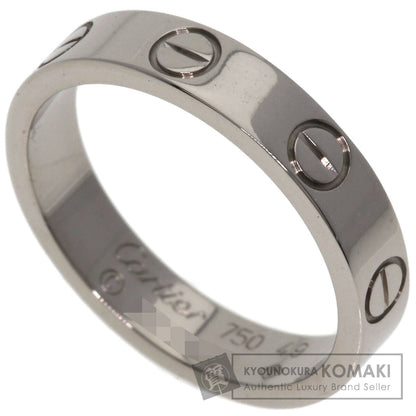 CARTIER mini love ring #49 Ring K18 White Gold Ladies [Used]