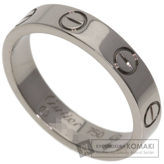 CARTIER mini love ring #49 Ring K18 White Gold Ladies [Used]