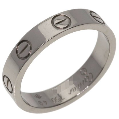 CARTIER mini love ring #49 Ring K18 White Gold Ladies [Used]