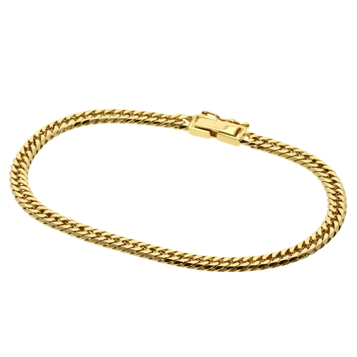 Curb chain Kihei W6 side Bracelet K18 Yellow Gold  10.1g�E½@unisex