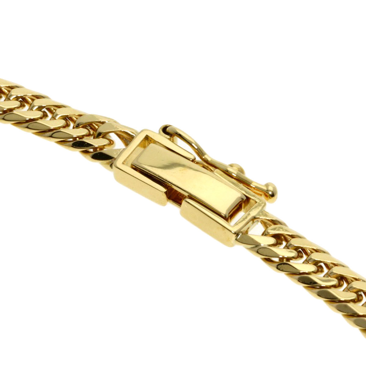 Curb chain Kihei W6 side Bracelet K18 Yellow Gold  10.1g�E½@unisex