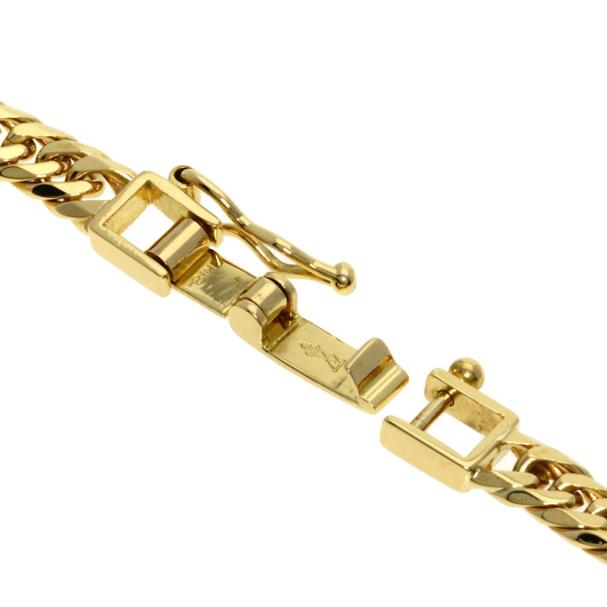 Curb chain Kihei W6 side Bracelet K18 Yellow Gold  10.1g�E½@unisex
