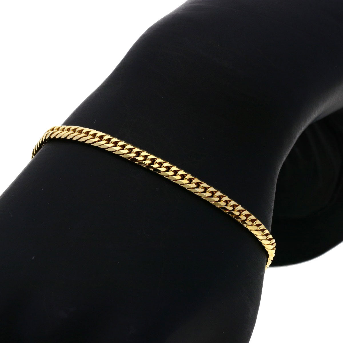 Curb chain Kihei W6 side Bracelet K18 Yellow Gold  9.7g�E½@Ladies