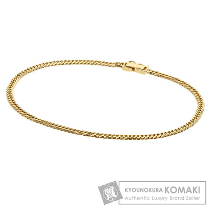 Curb chain Kihei W6 side Bracelet K18 Yellow Gold 9.8g　mens